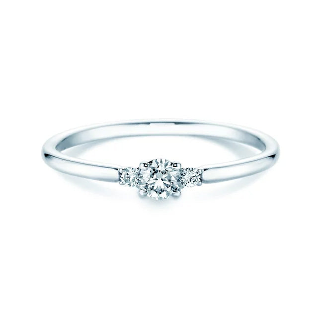 Verlobungsring Weißgold mit Diamanten zus. 0.20ct | GLORY PETITE - Trauringmacher München
