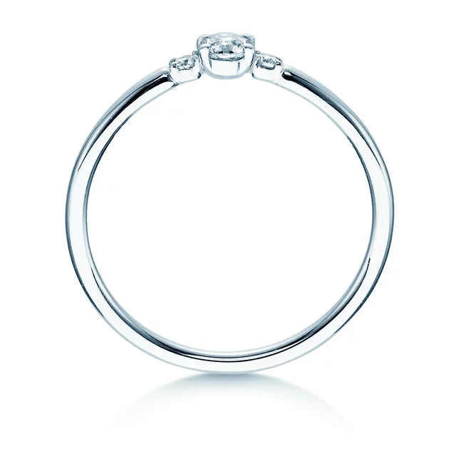 Verlobungsring Weißgold mit Diamanten zus. 0.20ct | GLORY PETITE - Trauringmacher München