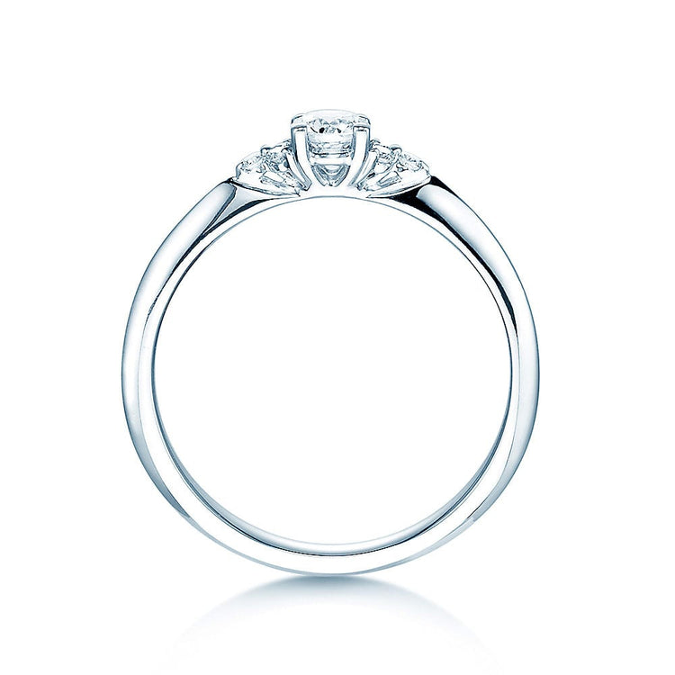 Verlobungsring Weißgold mit Diamanten zus. 0.21ct | GLORY - Trauringmacher München
