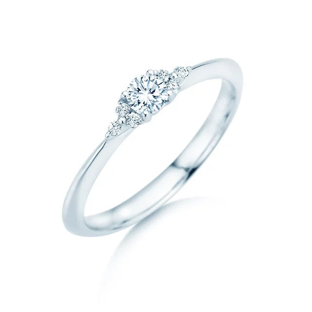 Verlobungsring Weißgold mit Diamanten zus. 0.31ct | GLORY - Trauringmacher München