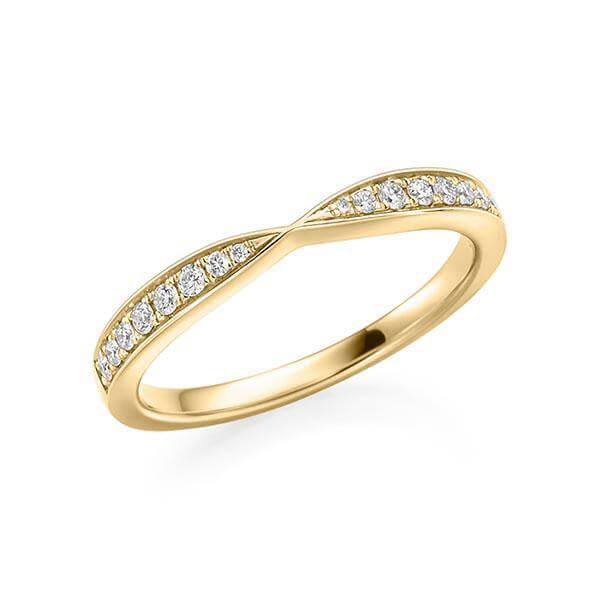 Vorsteckring Gelbgold 750/- 18ct mit Diamanten zus. 0.144ct TW.VSI | SEVDA - Trauringmacher München
