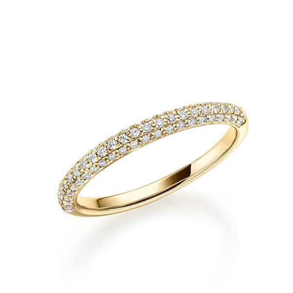 Vorsteckring Gelbgold 750/- 18ct mit Diamanten zus. 0.28ct TW.VSI | DIAM - Trauringmacher München