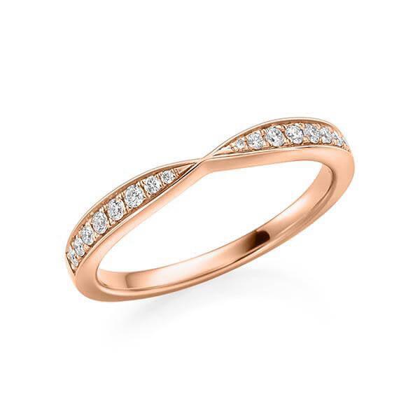 Vorsteckring Rosegold 750/- 18ct mit Diamanten zus. 0.144ct TW.VSI | SEVDA - Trauringmacher München