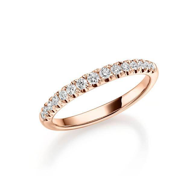 Vorsteckring Rosegold in 750/- 18ct mit Diamanten zus. 0.27ct TW.VSI | MARIEN - Trauringmacher München