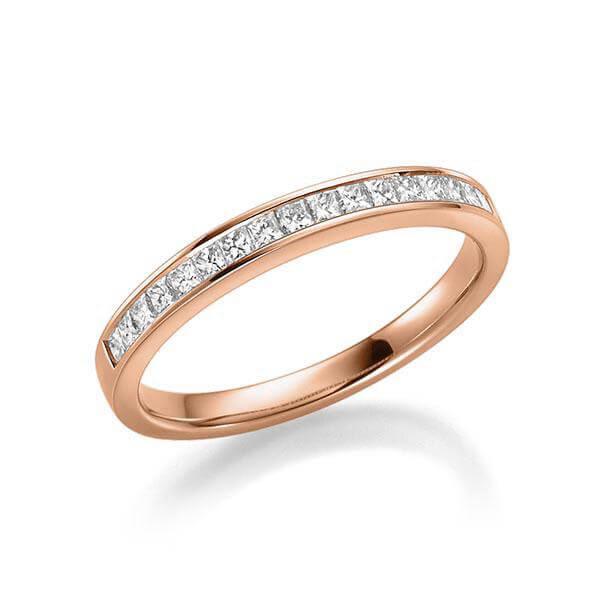 Vorsteckring Rosegold in 750/- 18ct mit Diamanten zus. 0.38ct TW.VSI | MUENCHEN - Trauringmacher München