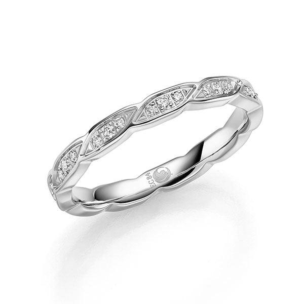 Vorsteckring Weißgold 585/- 14ct mit Diamanten TM-1746-WG | MYLOVE - Trauringmacher München