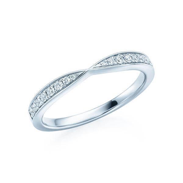 Vorsteckring Weißgold 750/- 18ct mit Diamanten zus. 0.144ct TW.VSI | SEVDA - Trauringmacher München