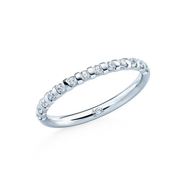 Vorsteckring Weißgold in 585/- 14ct mit Diamanten TM-1064-WG | MIAMORE - Trauringmacher München