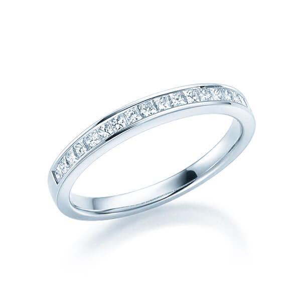 Vorsteckring Weißgold in 750/- 18ct mit Diamanten zus. 0.38ct TW.VSI | MUENCHEN - Trauringmacher München