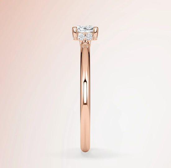 Verlobungsring Rosegold 585 mit Diamant I AMORE CUSHION
