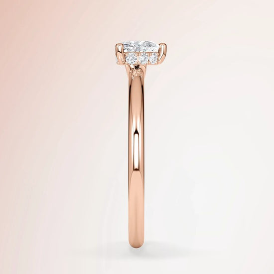 Verlobungsring Rosegold 585 mit Diamant I AMORE HERZ
