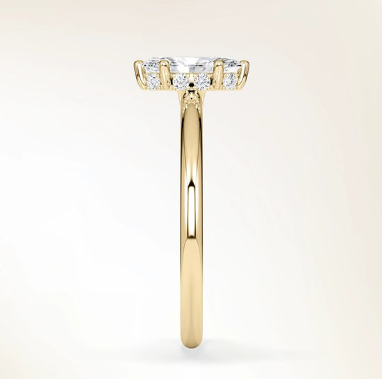 Verlobungsring Gelbgold 585 mit Diamanten I AMORE MARQUISE