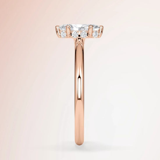 Verlobungsring Rosegold 585 mit Diamanten I AMORE MARQUISE