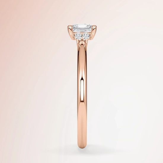 Verlobungsring Rosegold 585 mit Diamant I AMORE PRINCESS