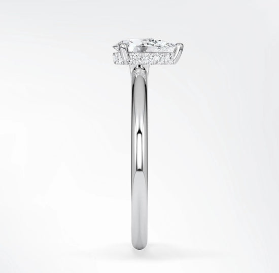 Verlobungsring Platin 950 mit Diamant I AMORE TROPFEN