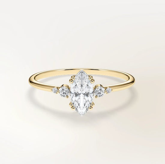 Verlobungsring Gelbgold 585 mit Diamanten I BELLA MARQUISE