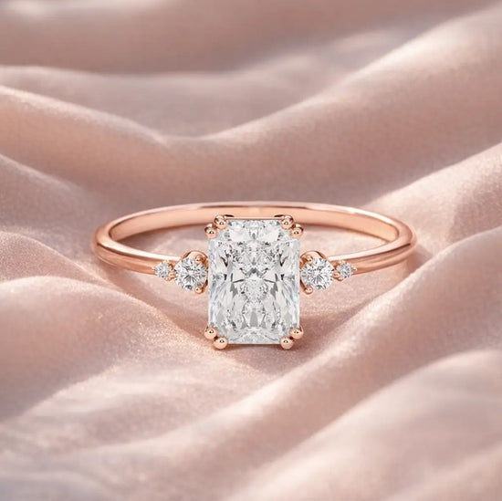 Verlobungsring Rosegold 585 mit Diamanten I BELLA RADIANT