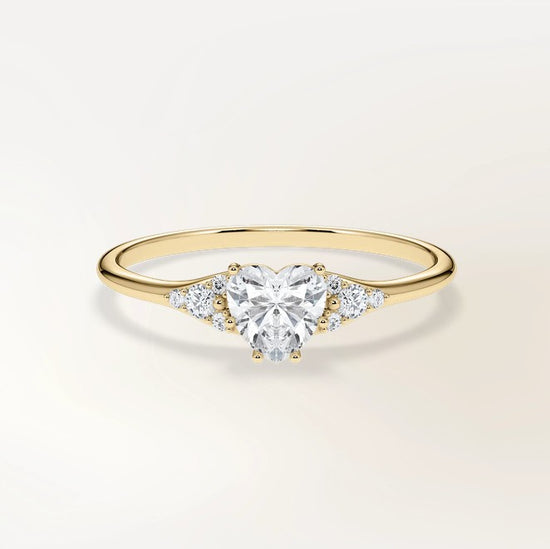 Verlobungsring Gelbgold 585 mit Diamanten I FIONA HERZ