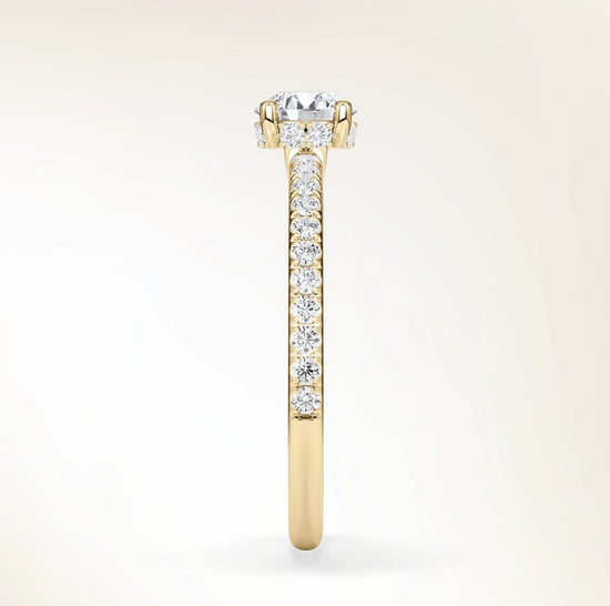 Verlobungsring Gelbgold 585 mit Diamant I AMORE PAVE