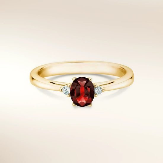Verlobungsring LIFE Gelbgold 585 mit Rubin & Diamanten – Trauringmacher München & Freising