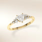 Verlobungsring MIRA HERZ Gelbgold 585 mit Diamant in Herzform & Seitendiamanten – Trauringmacher München & Freising