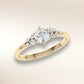 Verlobungsring MIRA Gelbgold 585 mit Brillant und Diamant-Seitensteinen – Trauringmacher München & Freising