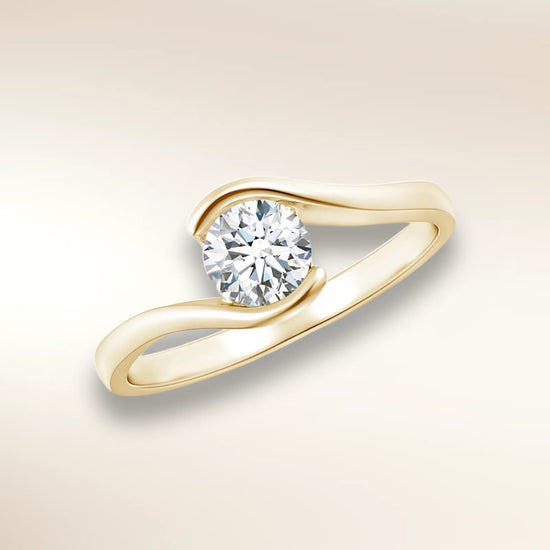 Verlobungsring SWING Gelbgold 585 mit Diamant 0,25 ct – Trauringmacher München & Freising