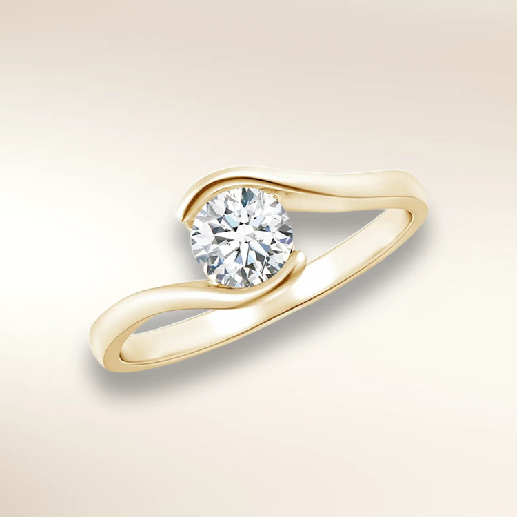 Verlobungsring SWING Gelbgold 585 mit Diamant 0,25 ct – Trauringmacher München & Freising