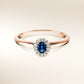 Verlobungsring JOLIE Roségold 585 mit Saphir & Diamanten – Trauringmacher München & Freising