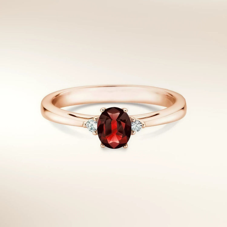 Verlobungsring LIFE Roségold 585 mit Rubin & Diamanten – Trauringmacher München & Freising