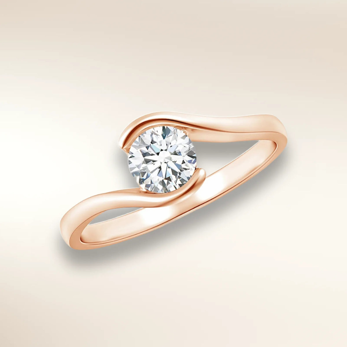Verlobungsring SWING Roségold 585 mit Diamant 0,25 ct – Trauringmacher München & Freising