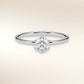 Verlobungsring EILEN Platin 950, schmale Ringschiene mit Solitär-Brillant – Trauringmacher München & Freising