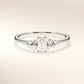 Verlobungsring MIRA EMERALD Platin 950, Diamant im Smaragdschliff mit Seitendiamanten – Trauringmacher München & Freising