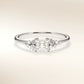 Verlobungsring MIRA PRINCESS Platin 950, Princess-Diamant mit Seitendiamanten – Trauringmacher München & Freising