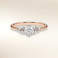 Verlobungsring MIRA Roségold 585, Brillant mit funkelndem Diamant-Cluster – Trauringmacher München & Freising