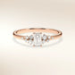 Verlobungsring MIRA EMERALD Roségold 585, Diamant im Smaragdschliff mit Seitendiamanten – Trauringmacher München & Freising