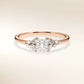 Verlobungsring MIRA PRINCESS Roségold 585, Princess-Diamant mit Seitendiamanten – Trauringmacher München & Freising