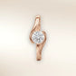 Verlobungsring SWING Roségold 585, geschwungene Spannfassung mit Brillant – Trauringmacher München & Freising