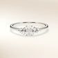 Verlobungsring MIRA RADIANT Weißgold 585, Radiant-Diamant mit Seitendiamanten – Trauringmacher München & Freising