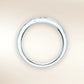Verlobungsring TWIST Weißgold Seitenansicht, Blick durch die Ringschiene – Trauringmacher Freising & München