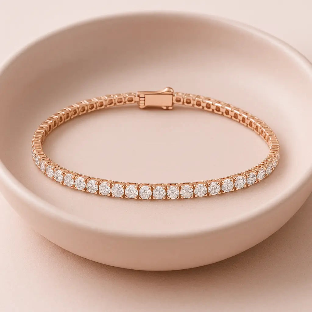 Armband Rotgold Rosegold Diamanten Günstig RG Gold Diamantenarmband Hochwertig Weißgold 