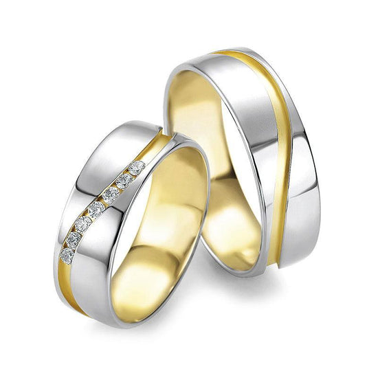 BREUNING Trauringe Weißgold & Gelbgold BREUNING DESIGN 48/05210 - Trauringmacher