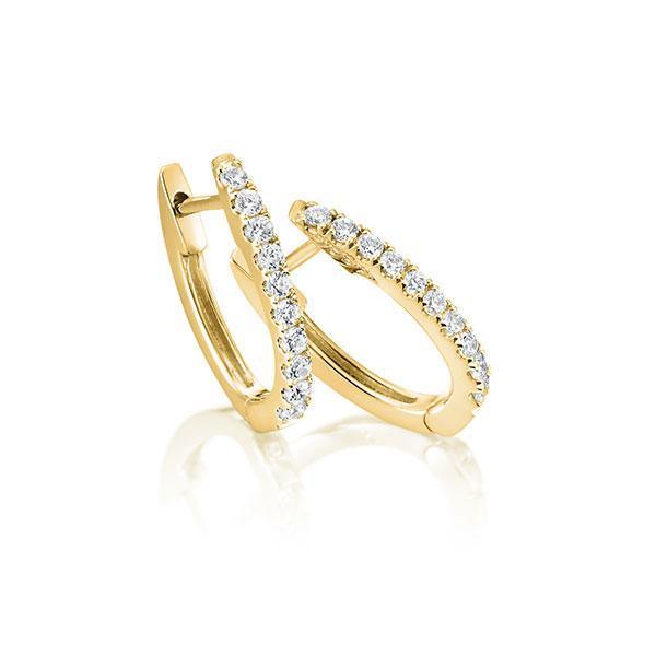 Creolen Gelbgold 750/- 18ct mit Diamanten zus. 0.22ct | TM-1756-GG - Trauringmacher