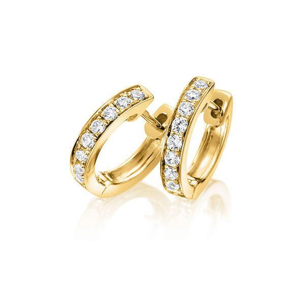 Creolen Gelbgold 750/- 18ct mit Diamanten zus. 0.29ct | TM-1754-GG - Trauringmacher