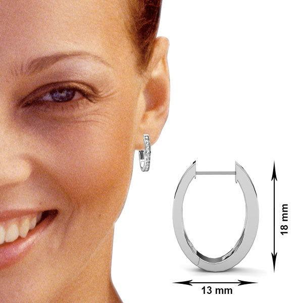 Creolen Gelbgold 750/- 18ct mit Diamanten zus. 0.39ct | TM-1757-GG - Trauringmacher