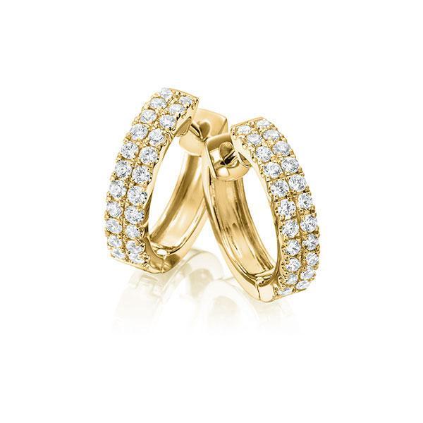 Creolen Gelbgold 750/- 18ct mit Diamanten zus. 0.65ct | TM-1755-GG - Trauringmacher