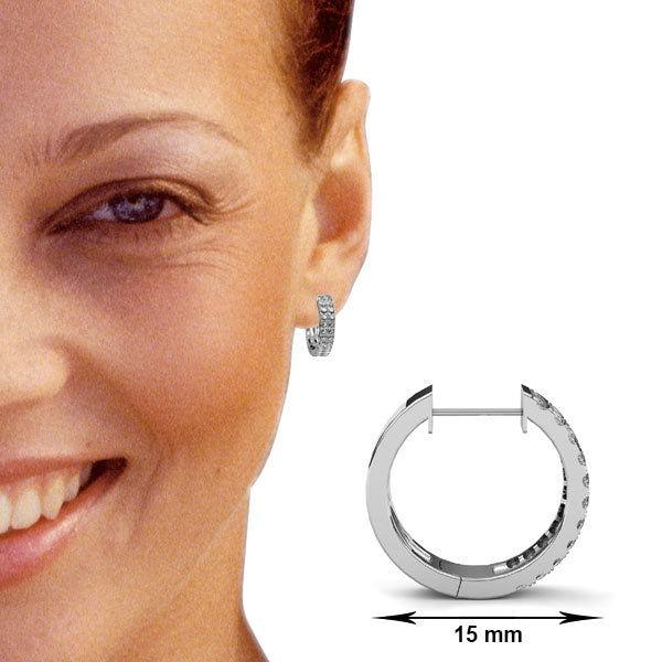 Creolen Gelbgold 750/- 18ct mit Diamanten zus. 0.65ct | TM-1755-GG - Trauringmacher