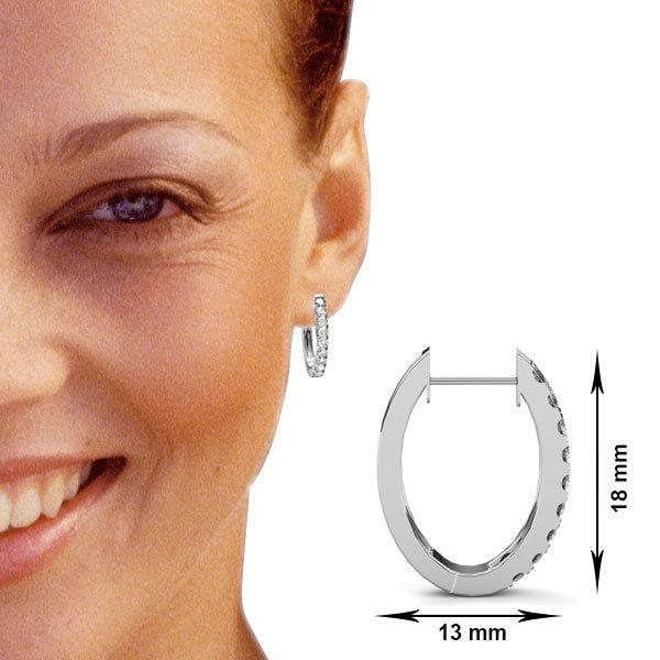 Creolen Rosegold 750/- 18ct mit Diamanten zus. 0.49ct | TM-1756-RG - Trauringmacher