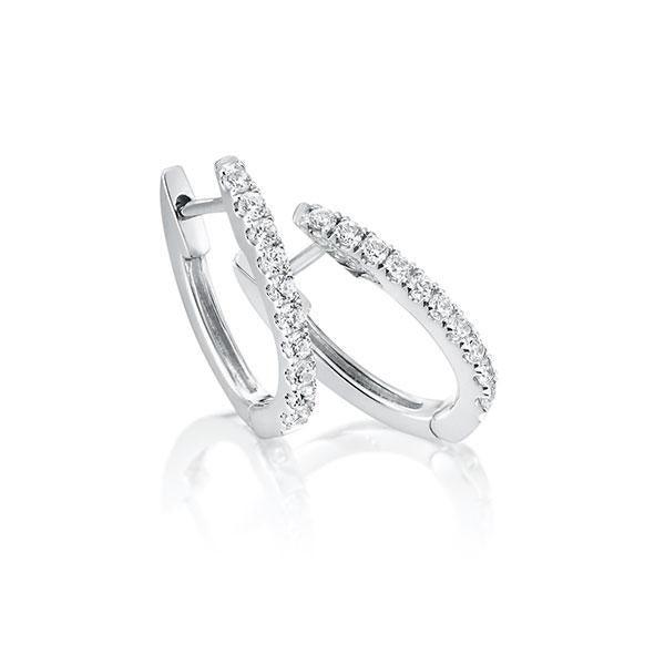 Creolen Weißgold 750/- 18ct mit Diamanten zus. 0.22ct | TM-1756-WG - Trauringmacher