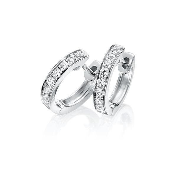 Creolen Weißgold 750/- 18ct mit Diamanten zus. 0.29ct | TM-1754-WG - Trauringmacher